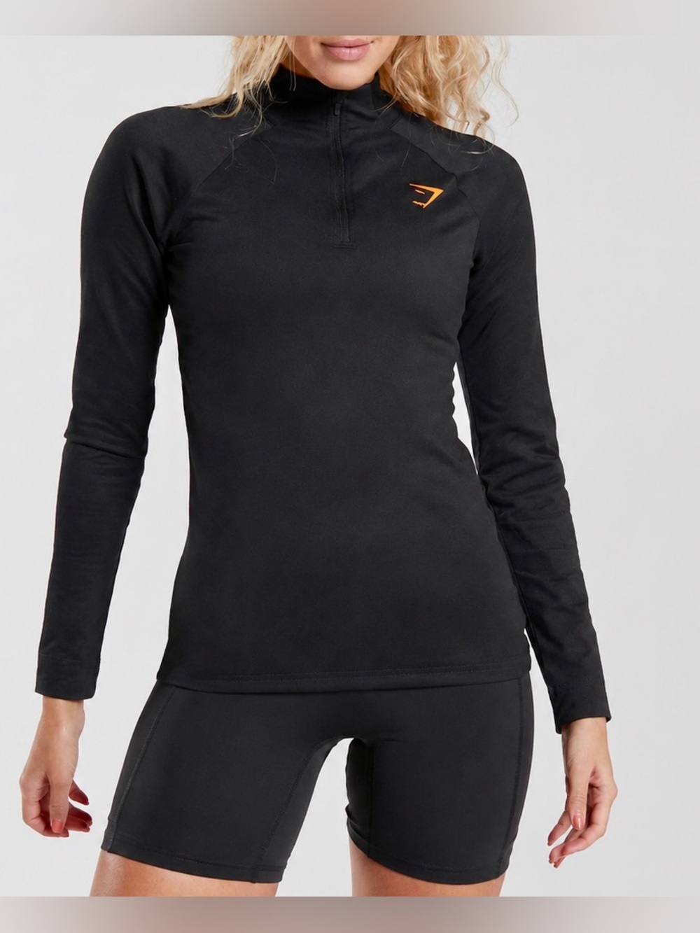 Gymshark TRAINING 1/4 ZIP Top Black size M NWOT